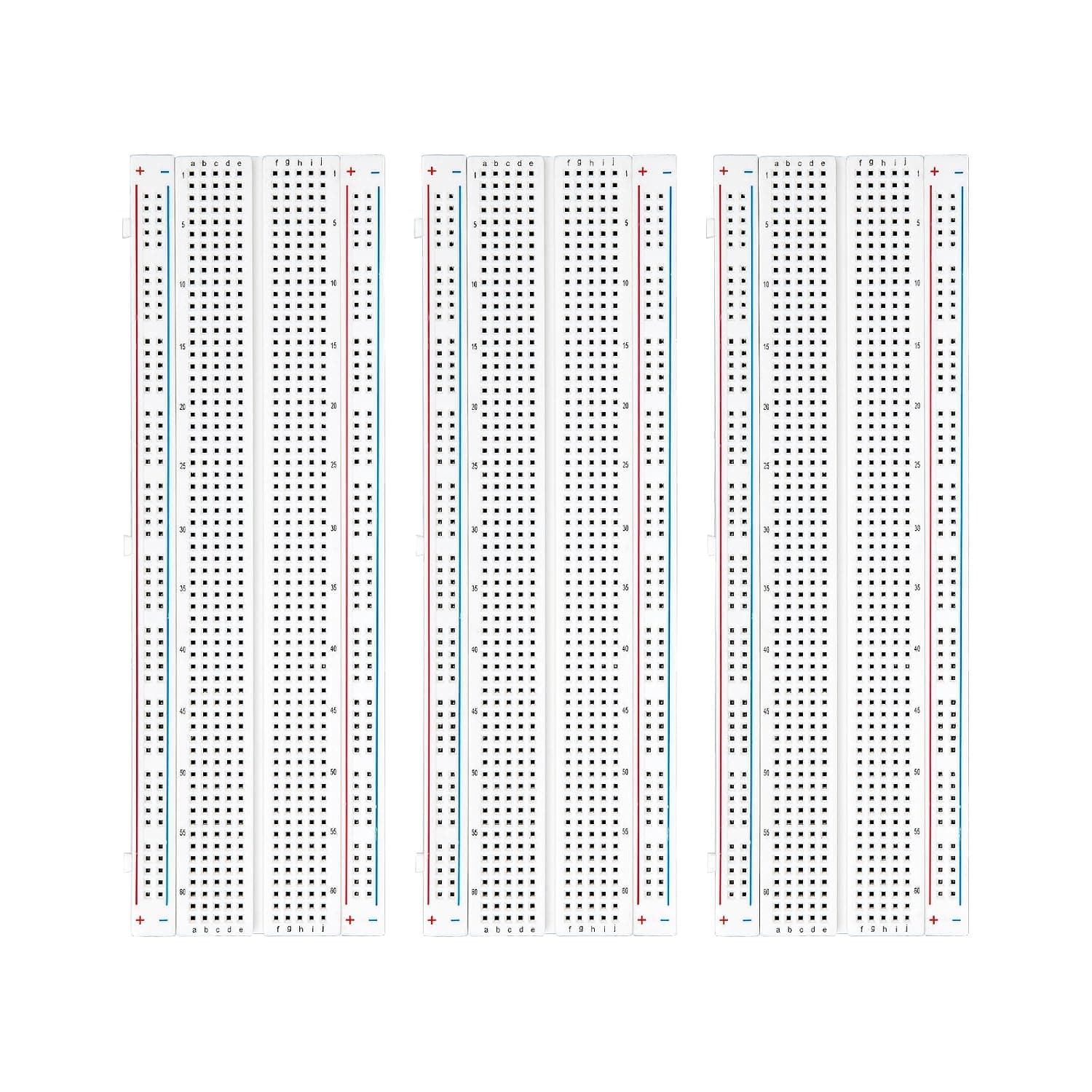 ELEGOO 830-Point Solderless Breadboard (3-Pack)